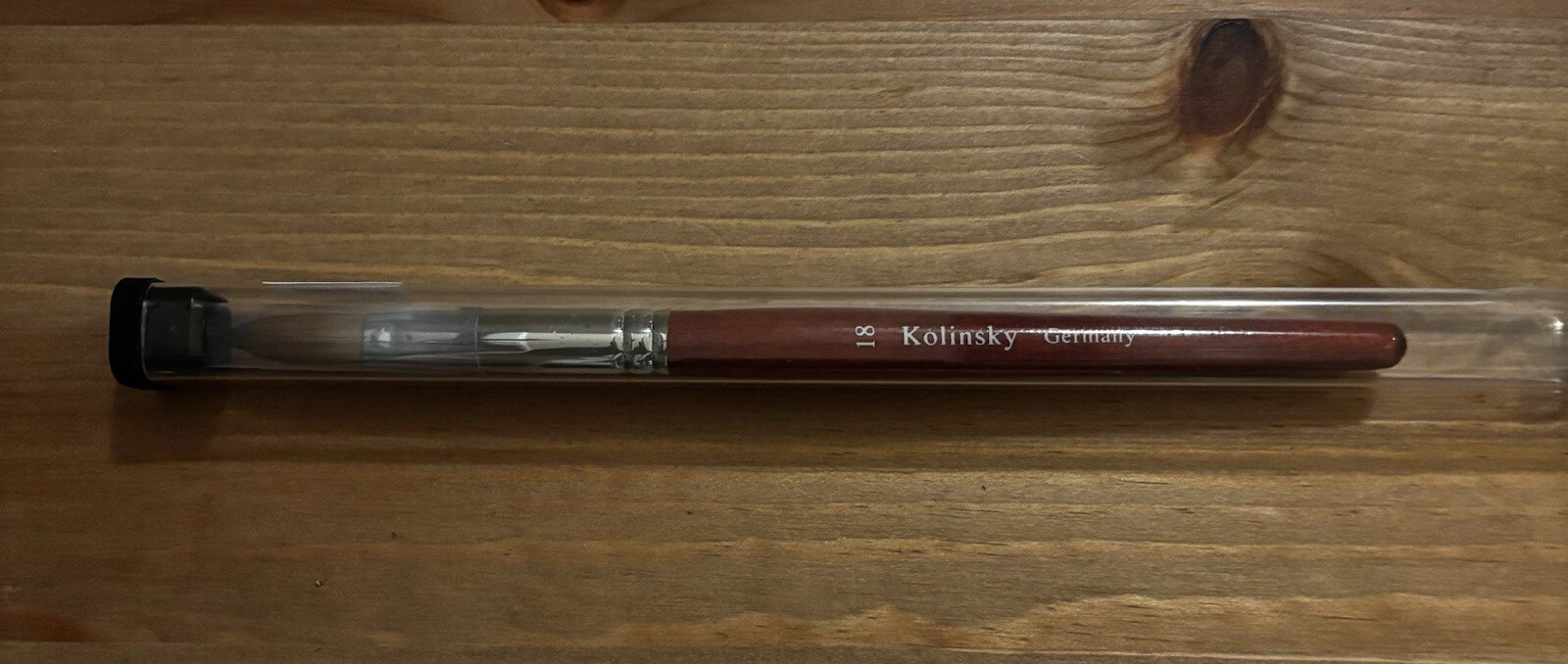 Kolinsky Acrylic Brush Nail #18 Nail Art Brush Red Wood Handle Manicure Tool
