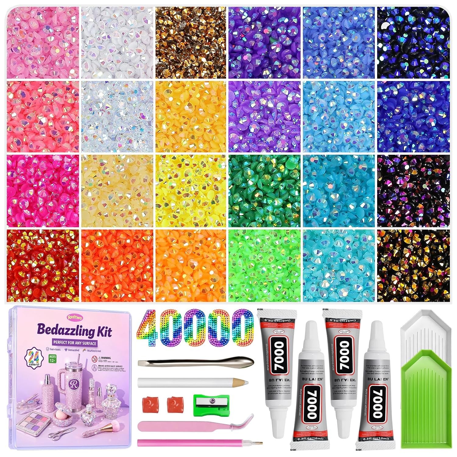 3mm Resin Jelly Rhinestones Rhinestone Kit for Crafting Crafts Bedazzling