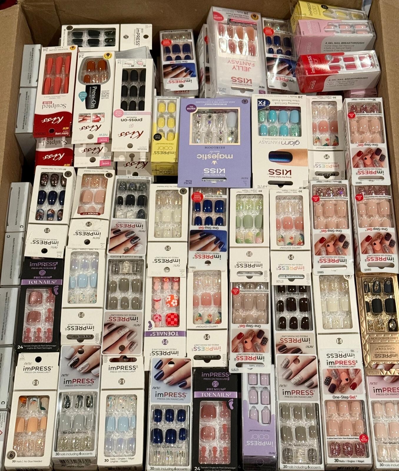 “Set of 100” Kiss imPRESS Nails Mixed LOT**FREE SHIPPING*** CLOSEOUT–Deal# 55***