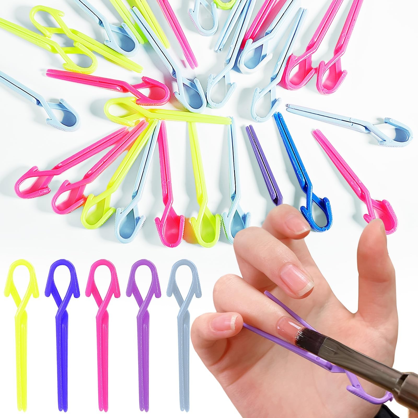 30 Pieces Colorful Nail Art Cuticle Protectors Nail Polish Protector for Fing…