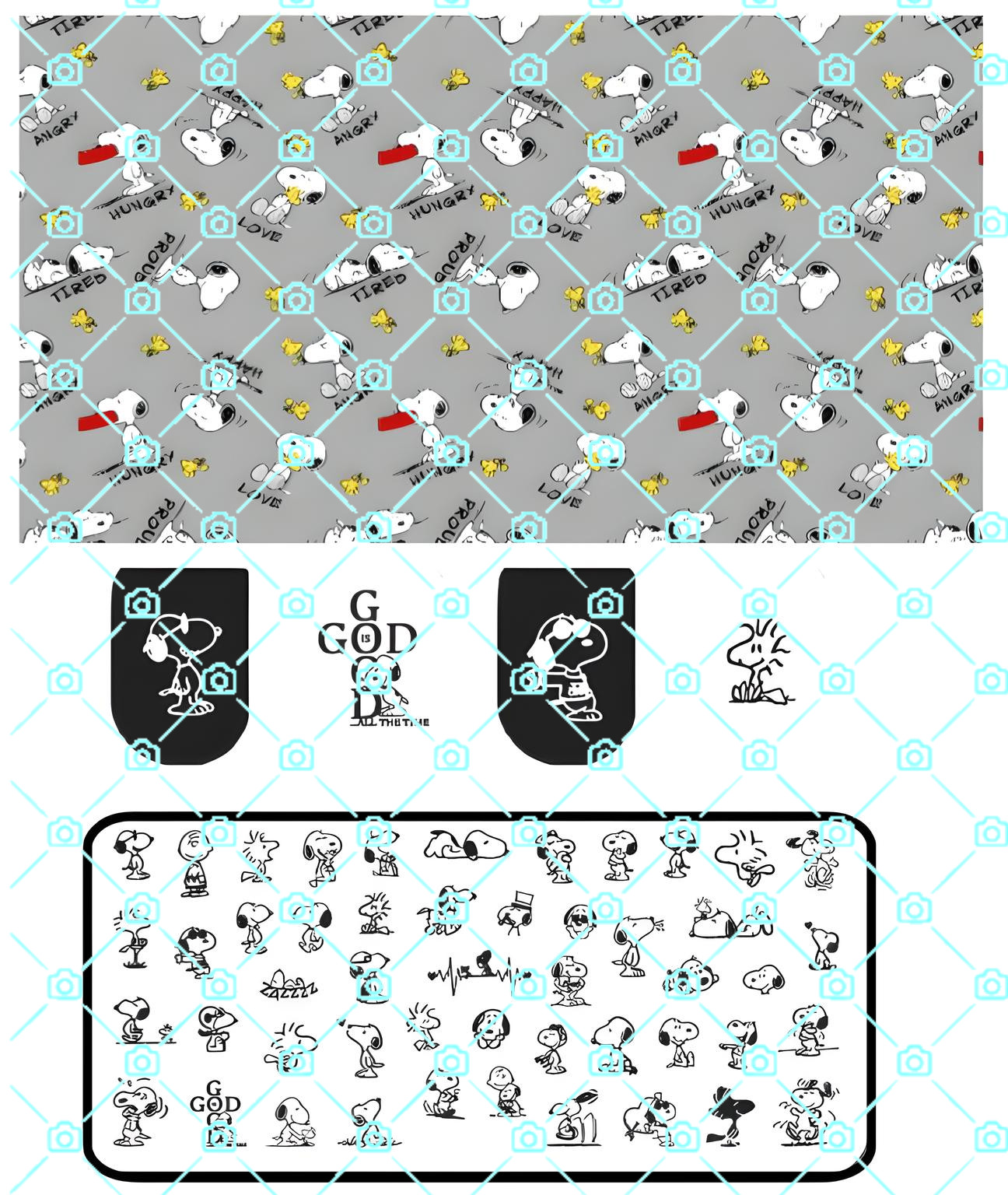 High- Quality Durable Stainless Steel Snoopy Nail Stamping Plate