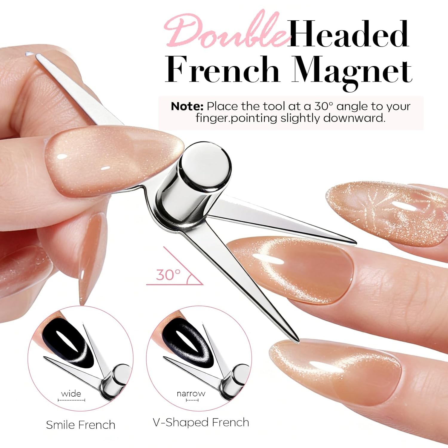 Cat Eye Magnet Nail Art Tools-14Pcs Powerful Cateye Gel Nail Polish Magnet Tools