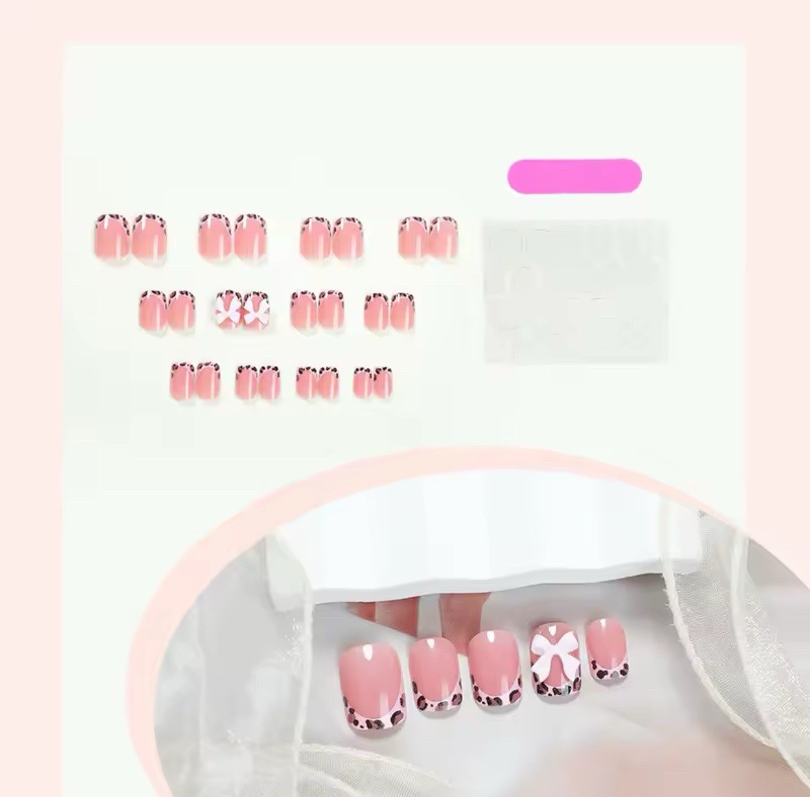 24 pieces of cross-border short wear nails