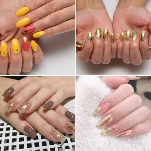 10 Sheets Holographic Nail Art Foil Transfer Stickers – Metallic Shinny Foil