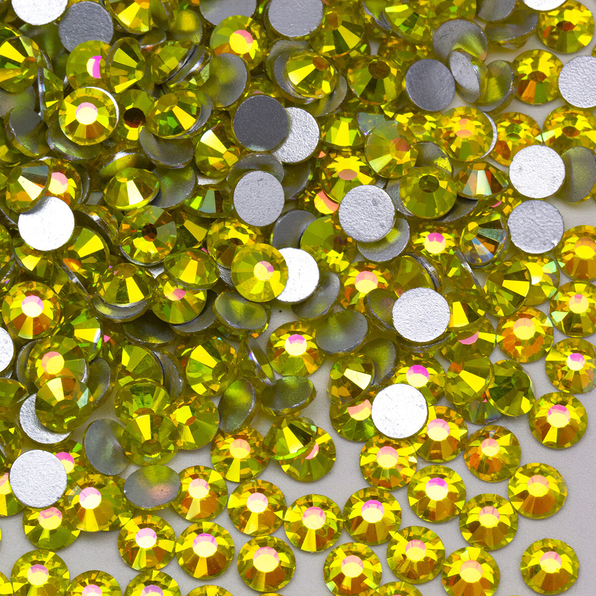 1440 Gold Rim Dazzle Flatback Rhinestones Glass Diamond DIY Crafts Art Deco Gems