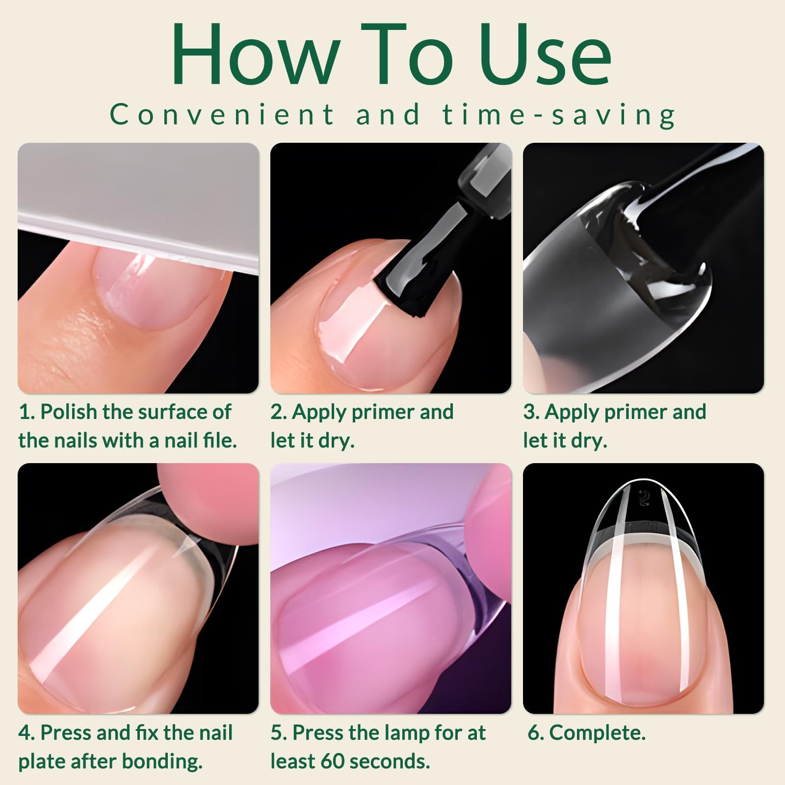 360Pcs Short Square Nail Tips, 15Sizes Square Nails Tips Clear Press on Nails…