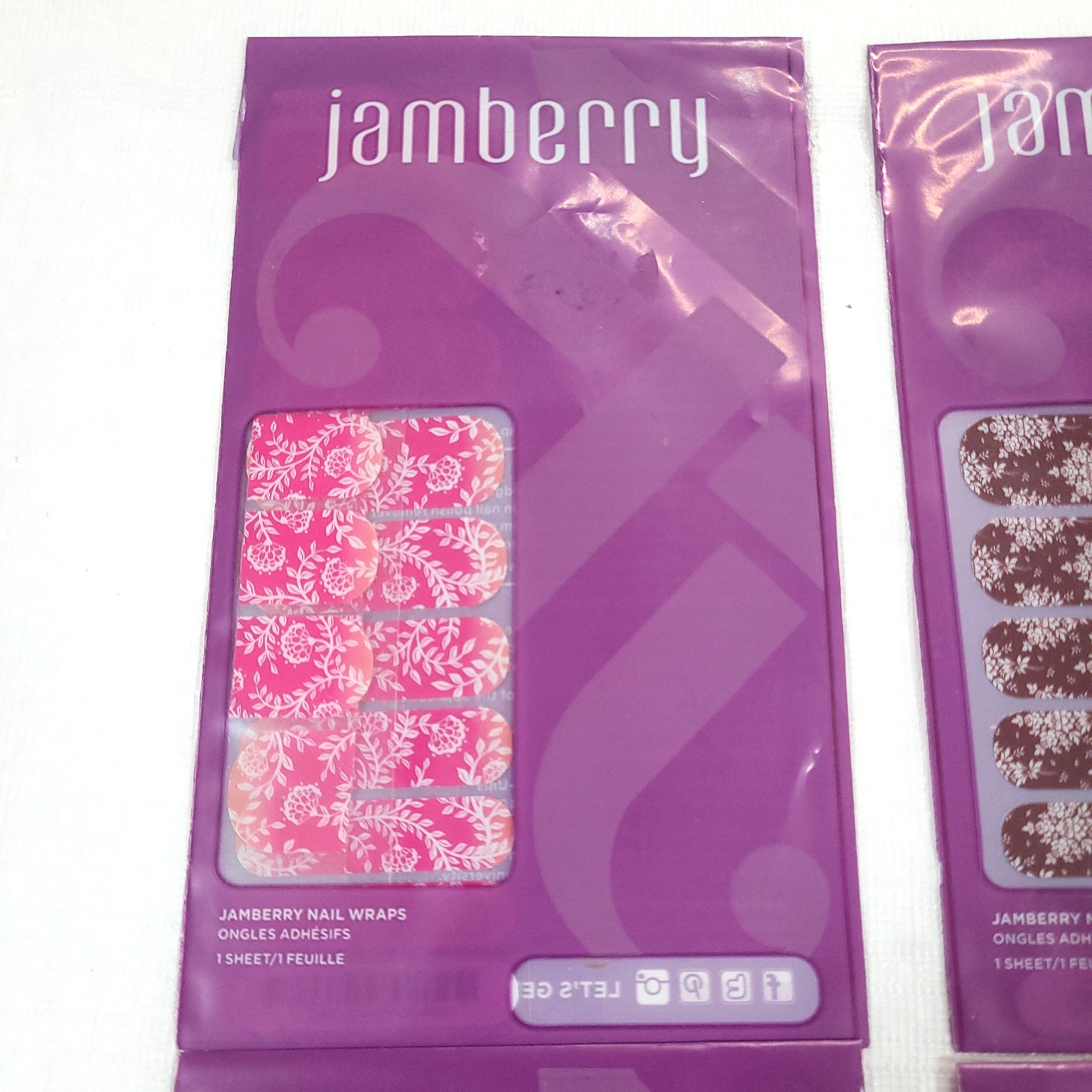 Jamberry Nail Wrap Lot 4 New Ombre Florals Vines