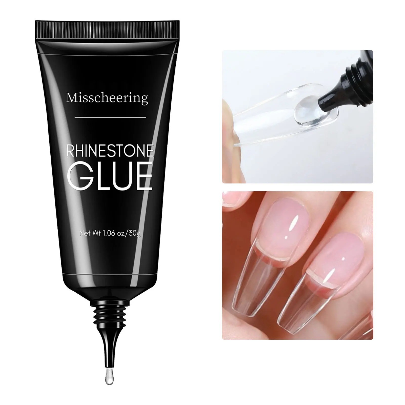 30g Nail Rhinestone Glue Gel Strong Adhesive 3D Nail Art Gems Decoration