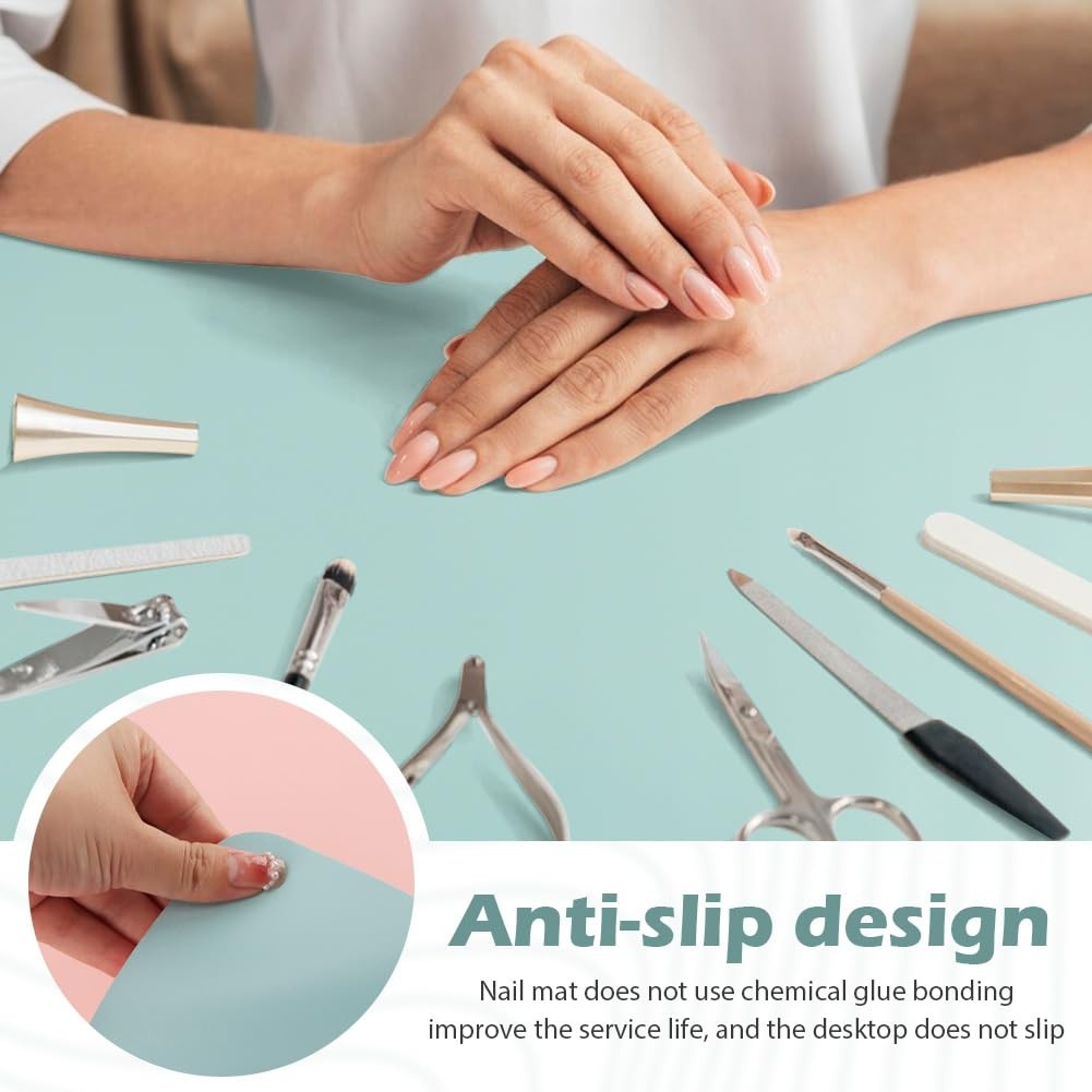 Nail Mat for Manicure 24″ Waterproof Microfiber Leather Desk Pad Table Protector