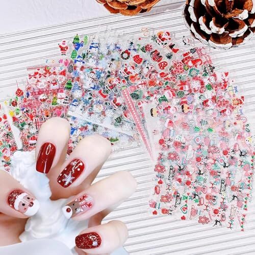 3000Pcs Christmas&Halloween Nail Stickers 60 Sheets Halloween AUG10 Aug10-15