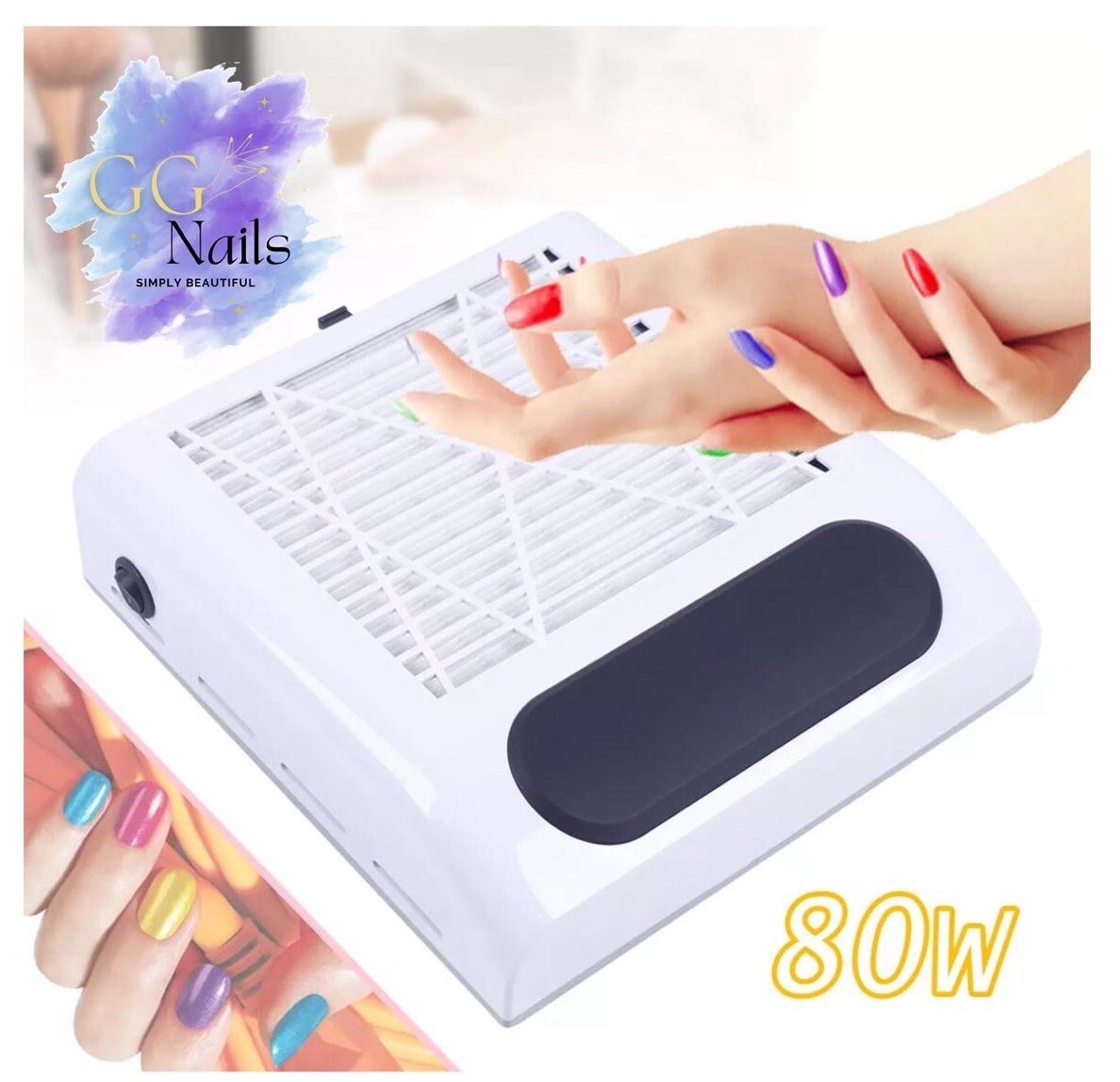 80W Nail Dust Vacuum Cleaner Nail💅🏼 Dust Collector For Manicure Extractor Fan