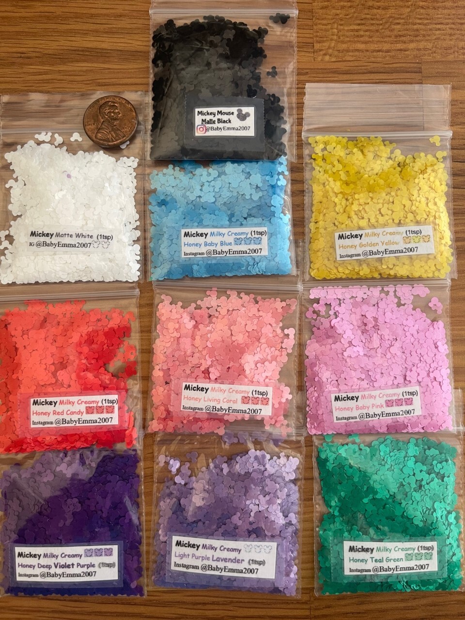 Solvent Resistant MICKEY MOUSE Glitter-U Pick Color-Nail Art Face Craft-tsp-US