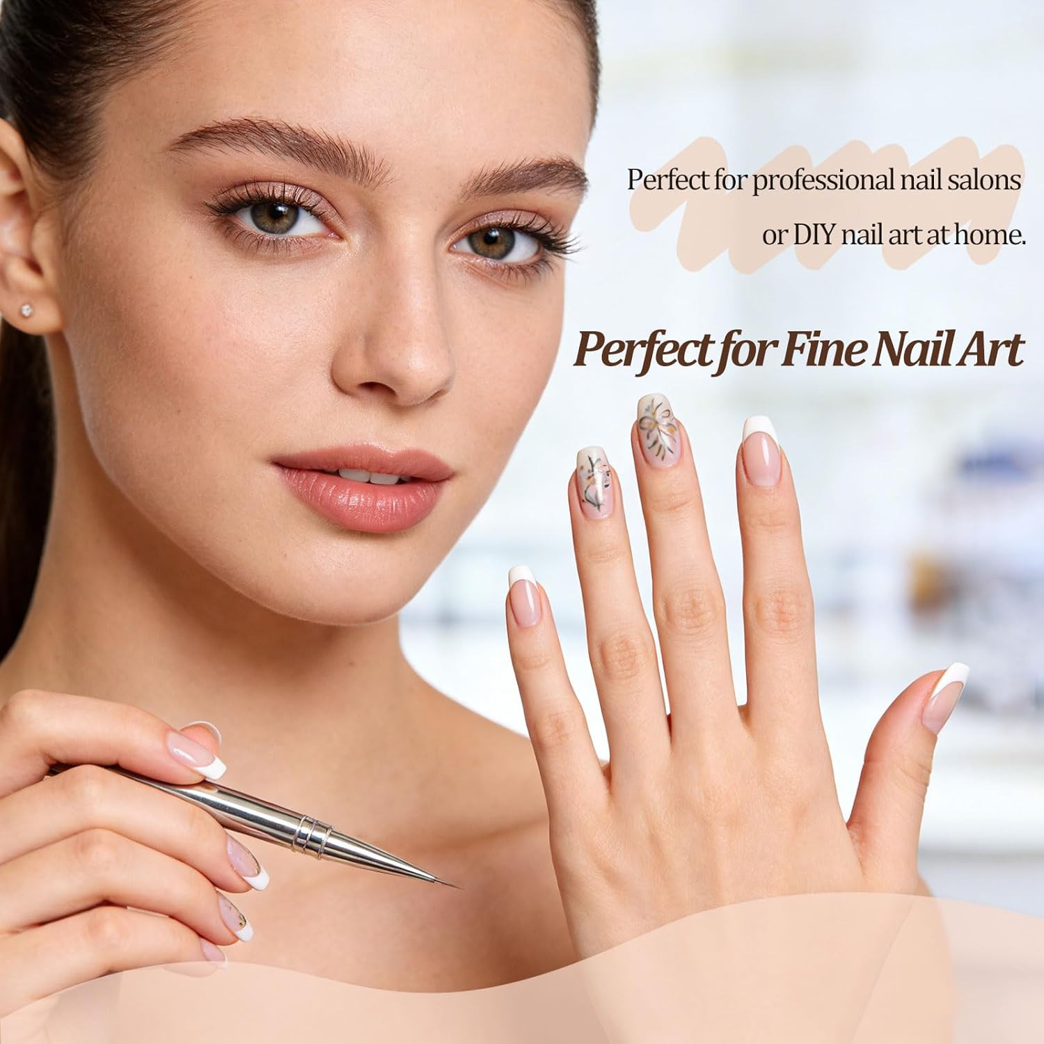 Professional 5-Piece Ultra-Thin Nail Art Liner Brush Set for Gel, Acrylic & Deta