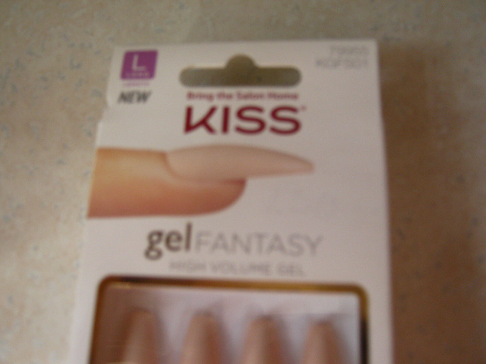 1 Kiss Gel Fantasy KGFS01 28 LONG Nails Brown Tan Coffin Stiletto 79955