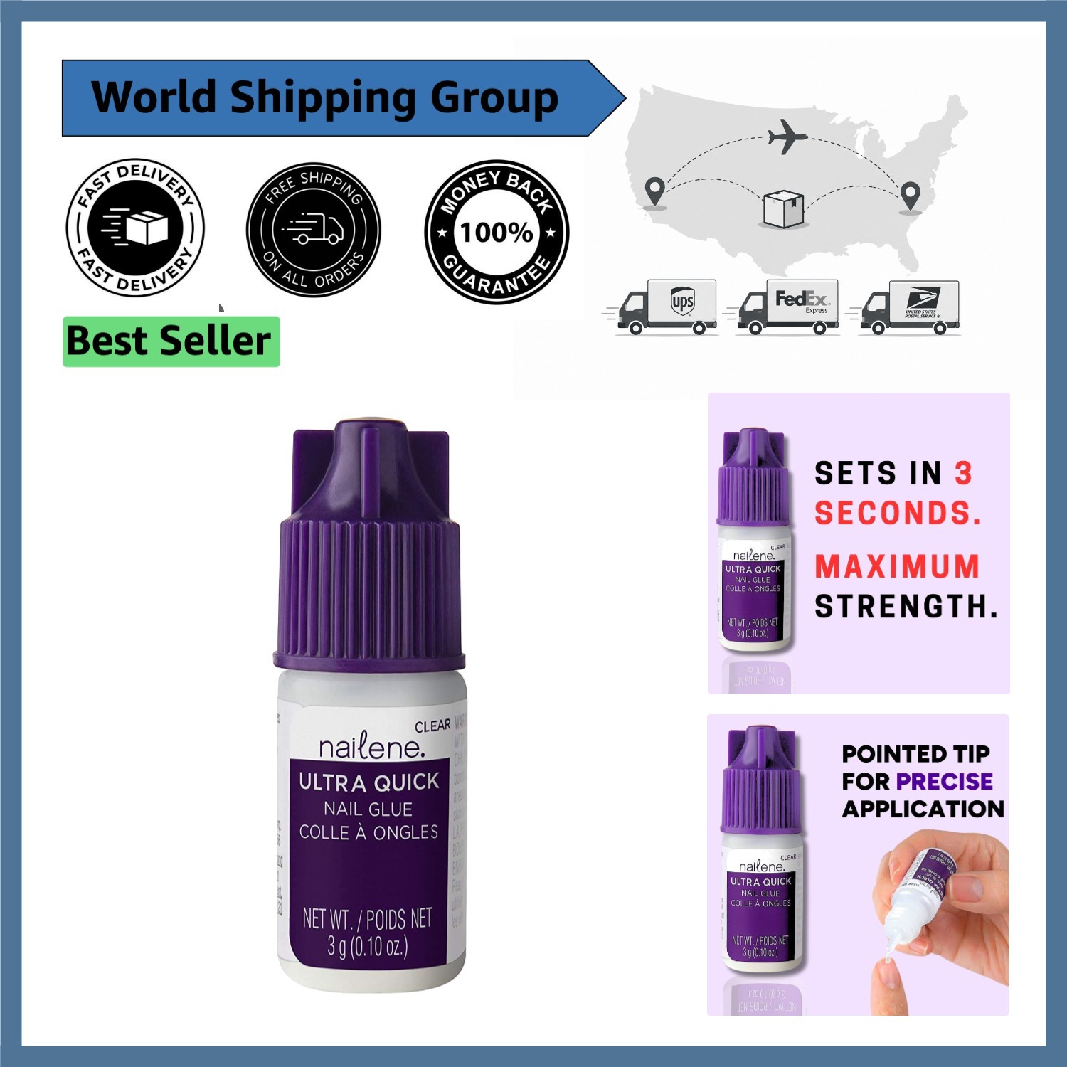Long Lasting Nail Glue – Easy Application Fast Drying Adhesive for DIY Nail Art