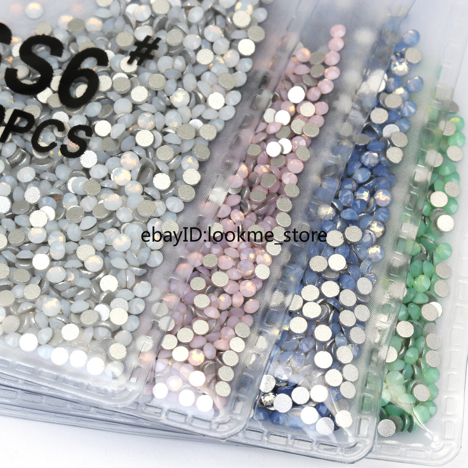 1440pcs 2 mm (ss6) Crystal Glass Rhinestones Flatback Gems Nail Art Crafts Decor