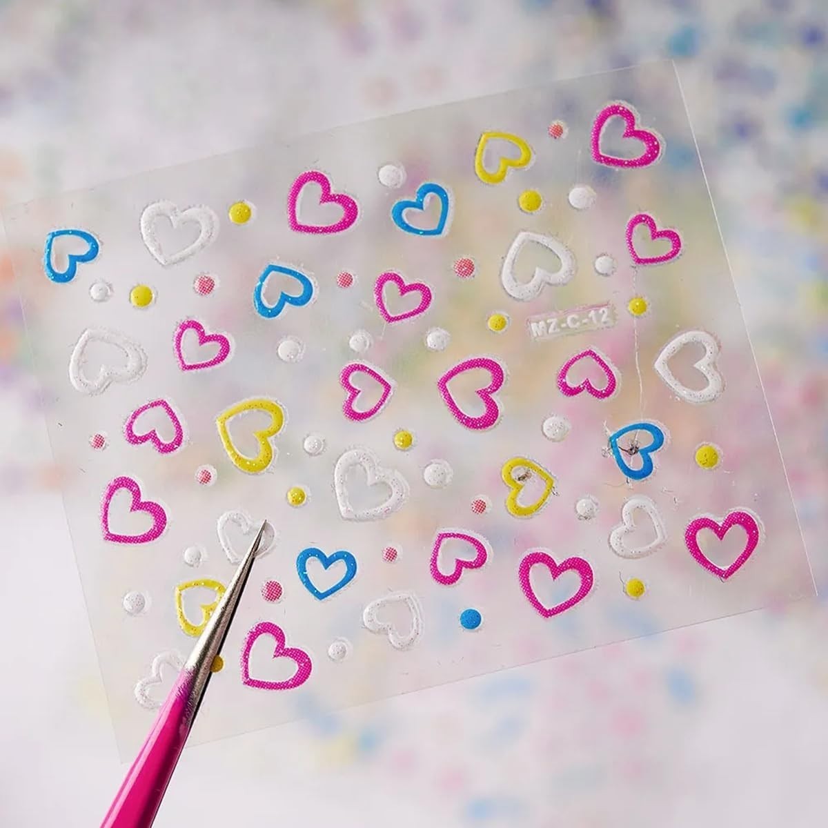 30 Sheets Flowers Nail Art Stickers Decals 3D Self-Adhesive Colorful Flower R…