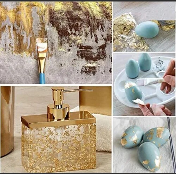 Gold Leaf Gilding Resin Flakes 10g Gold Metallic Foil Flakes