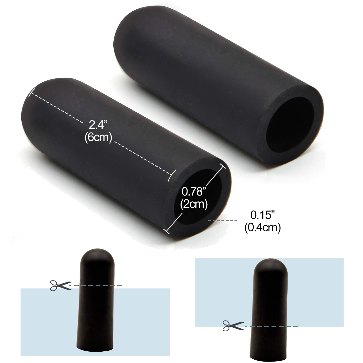 Povihome Black Finger Protectors, Finger Cots, Moisturizing Thumb and Finger Cov
