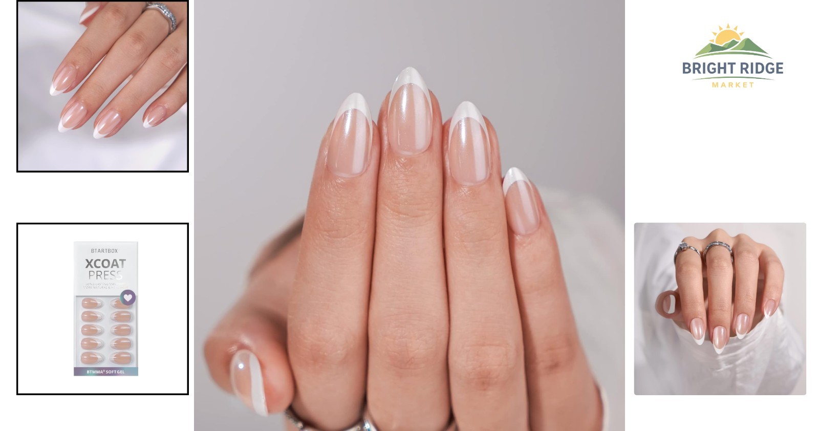 Soft Gel French Tip Nails in 15 Sizes Perfect for Everyday Use and Activities