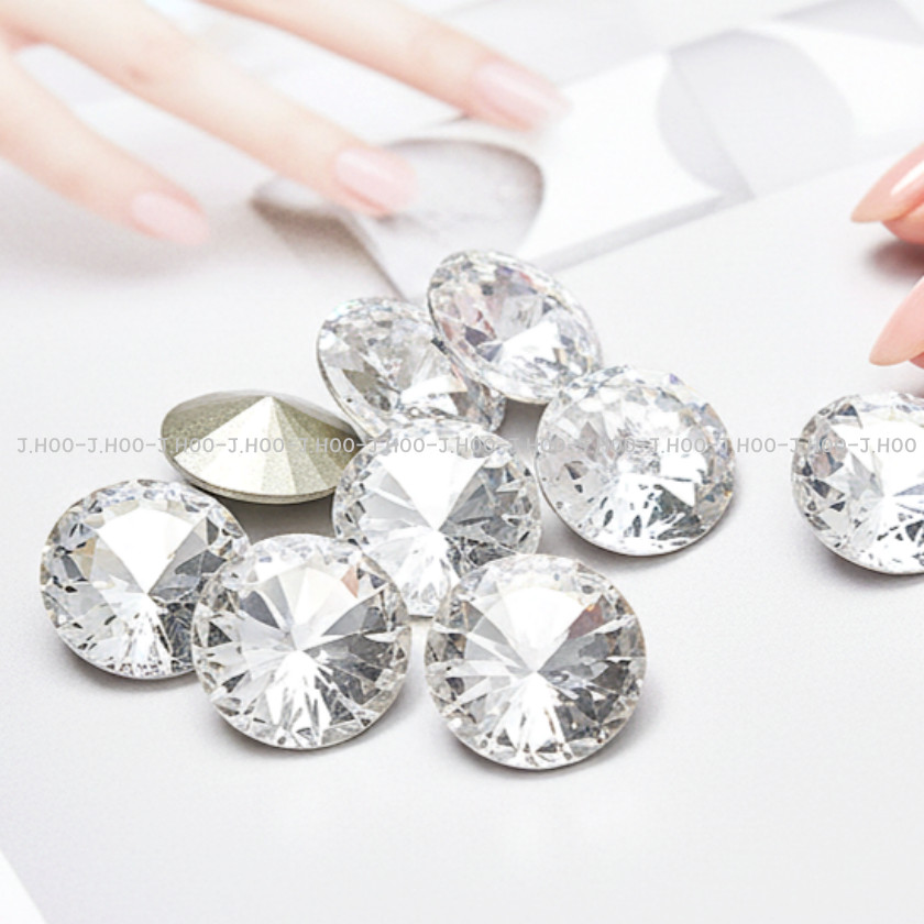 Swarovski 1122 Rivoli Round Stone SS47 10.7mm Pointed Back Crystal 2pcs