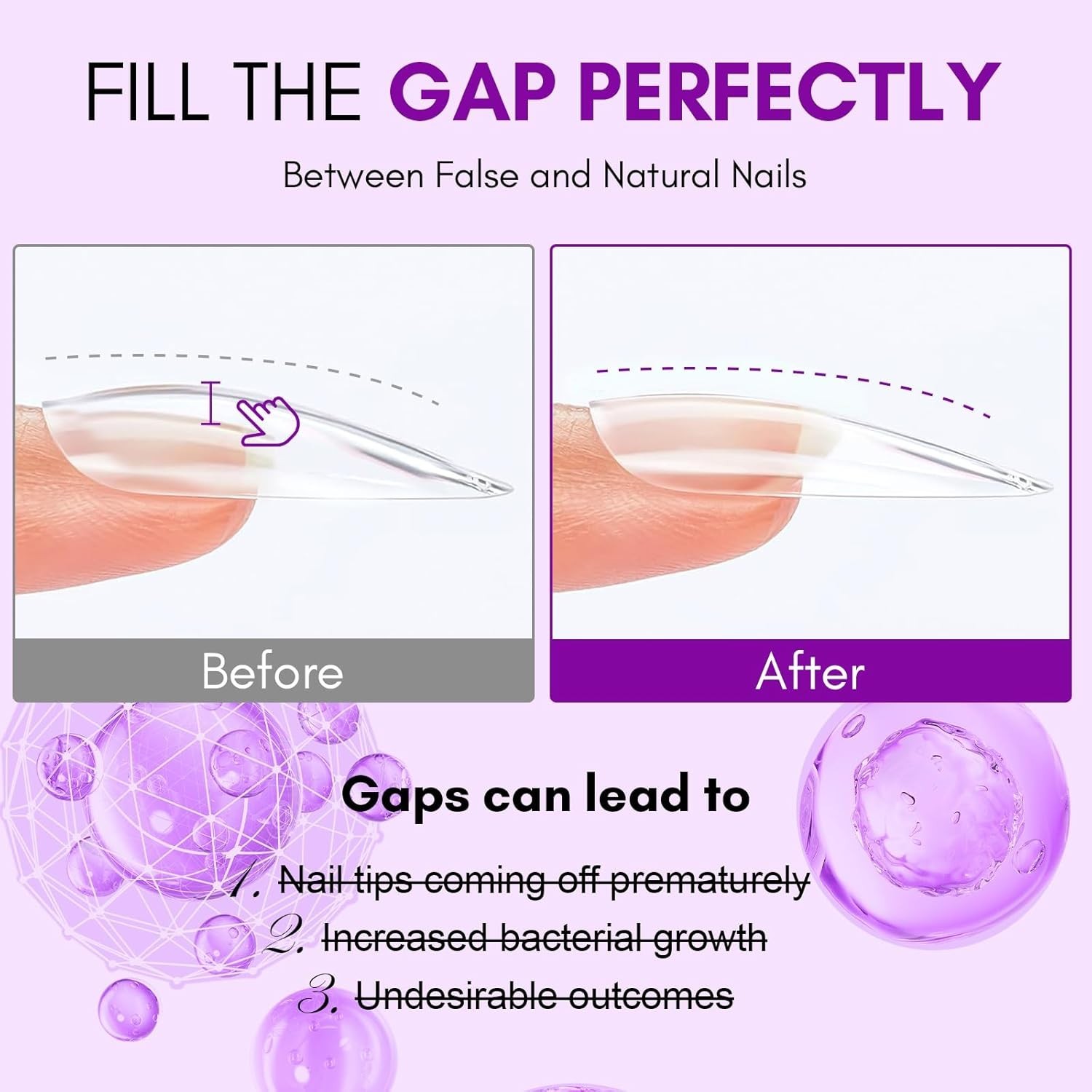 Mess-Free Nail Adhesive Gel – Strong, Flexible, and Odor-Free for No Hassle