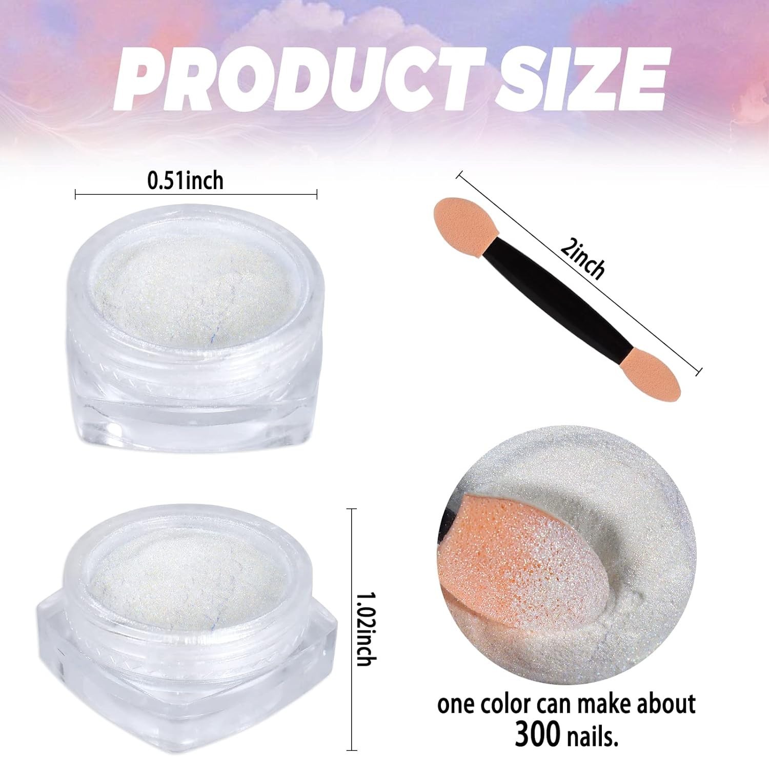 Mermaid Pearl Chrome Nail Powder Kit – 8 Colors Iridescent Nail Glitter