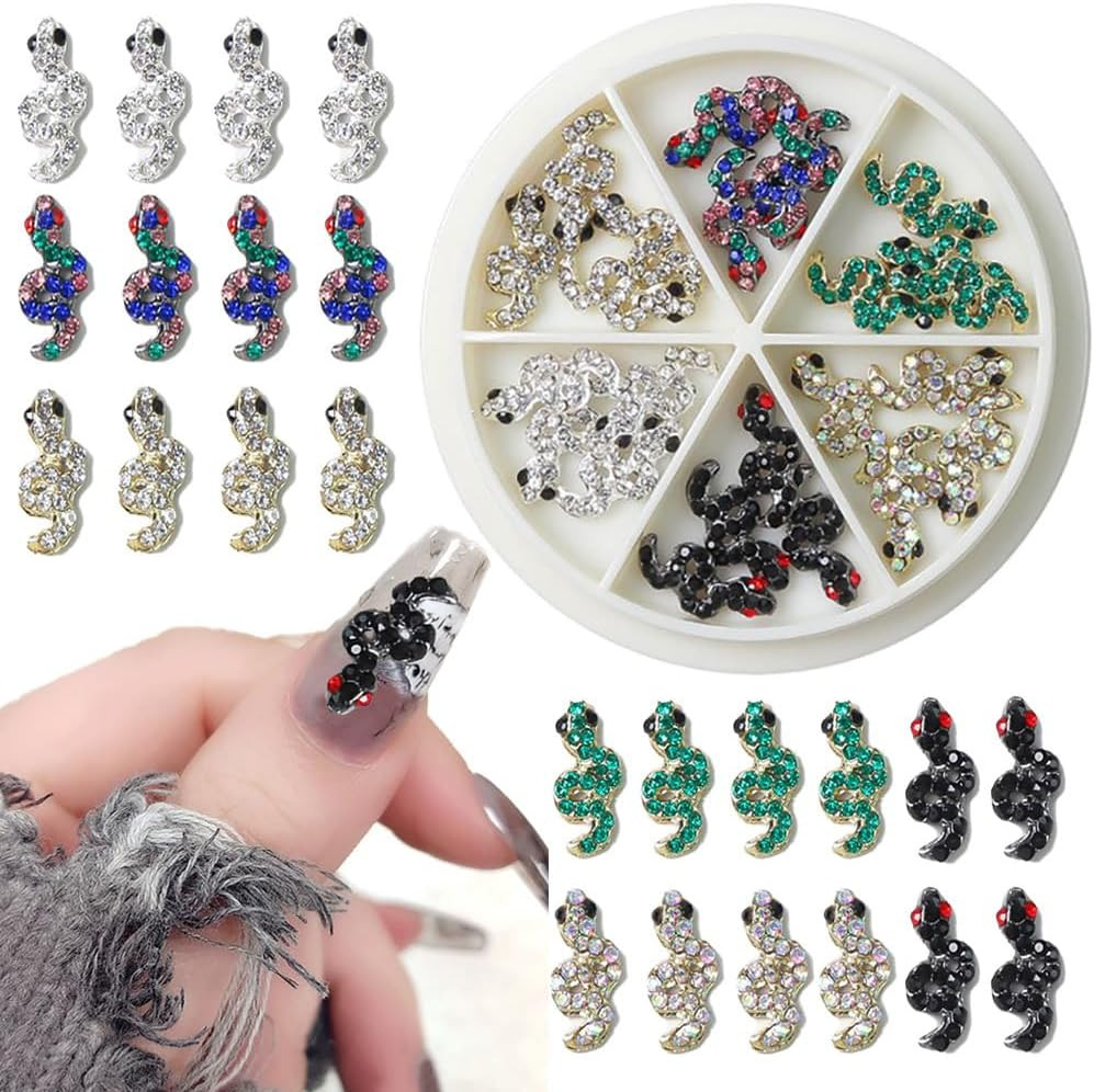 Metal Nail Studs Art – Punk Nail Studs Charms – 3D Gothic Nail Charms Studs, Con