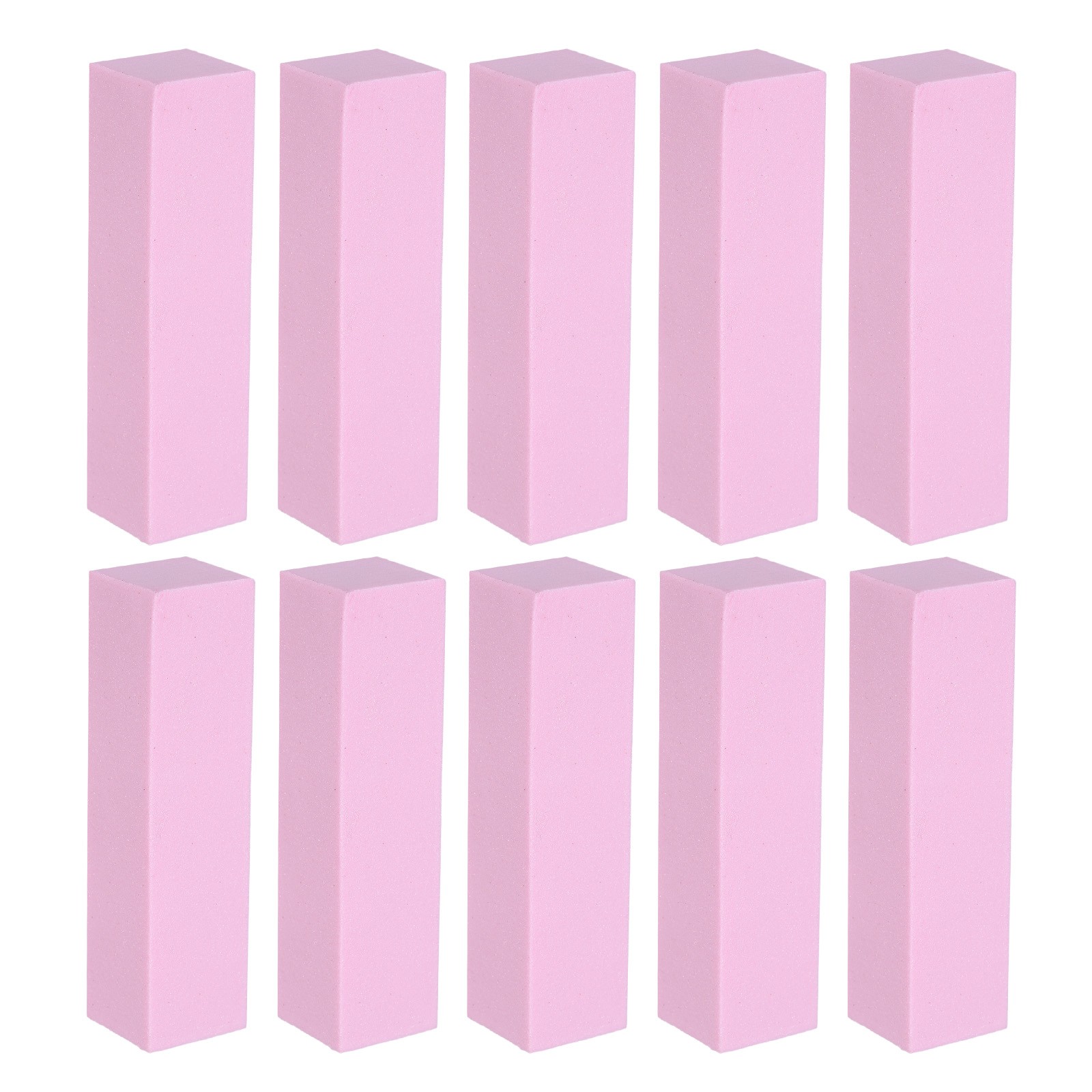 10pcs Nail Buffer Block 120 Grit Nail File for Nail Polishing Buffing, Pink