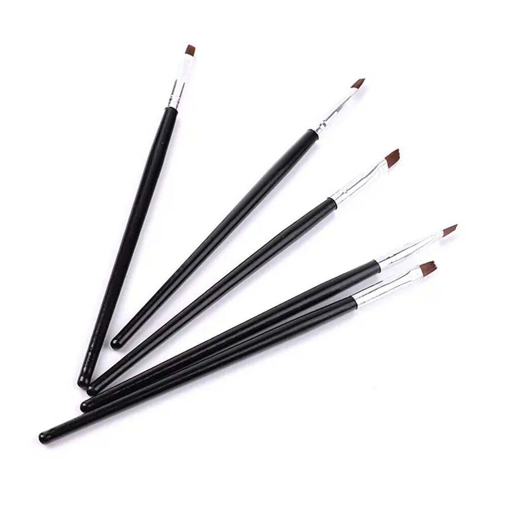 5pcs Nail Art Gel Pens Dotting Tool Nail Silicone Brushes Set Kit Professional