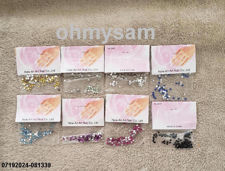CLOSEOUT 8 NEW PACK MULTI COLOR NAIL ART MANI / PEDI ‘STONE’ MIX COLOR &DESIGN