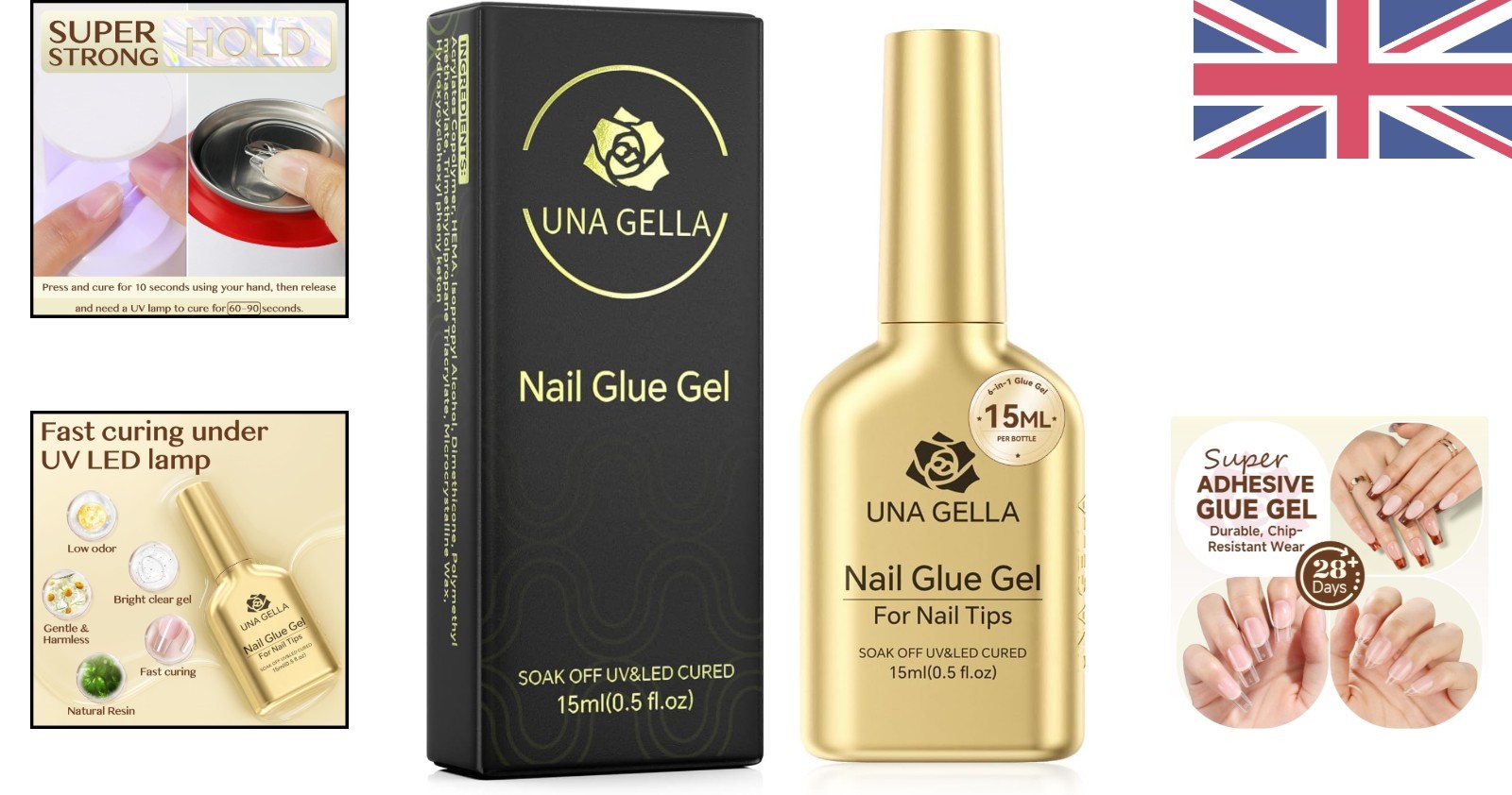 6-in-1 Gel Nail Glue 15ml – Long-Lasting Adhesion for Stunning Results