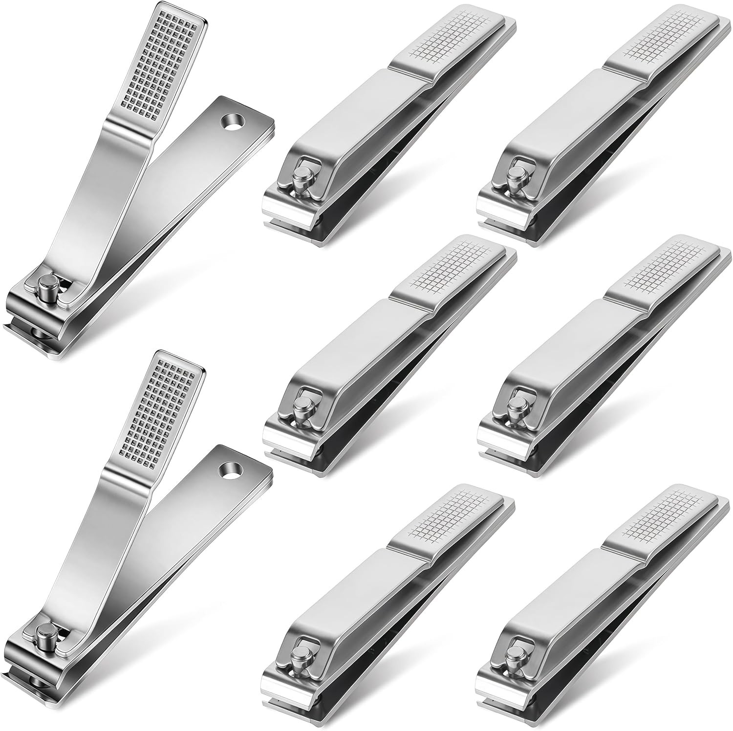 8-Pa Straight Ed Nail Clippers, Stainl Steel Nail Clippers, Lar