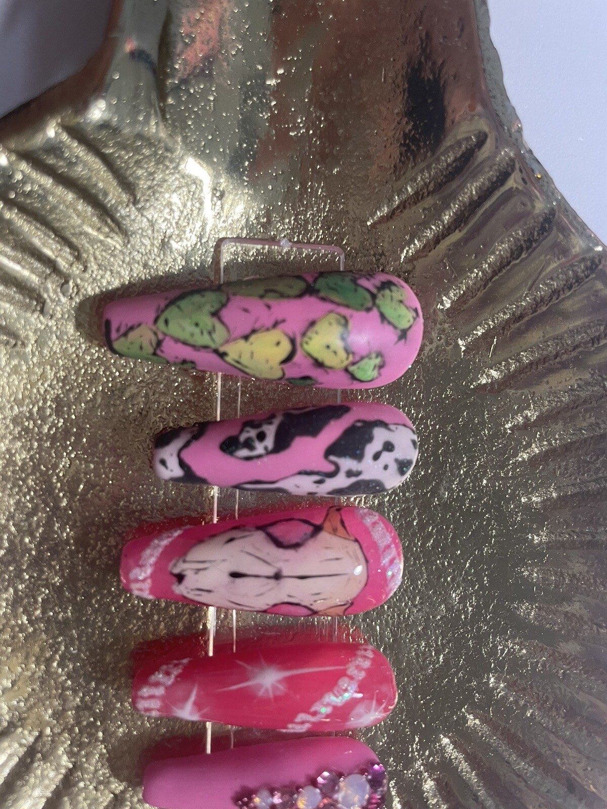 press on nails long coffin