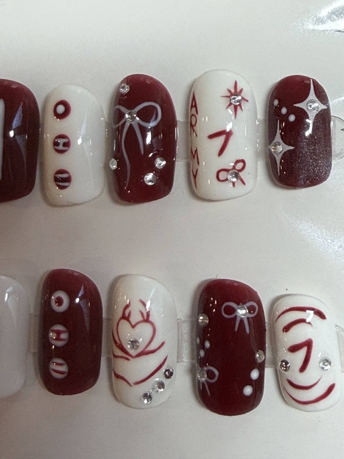 BTS Arirang World Tour Press On Nails size Small – Short Jungkook RM suga