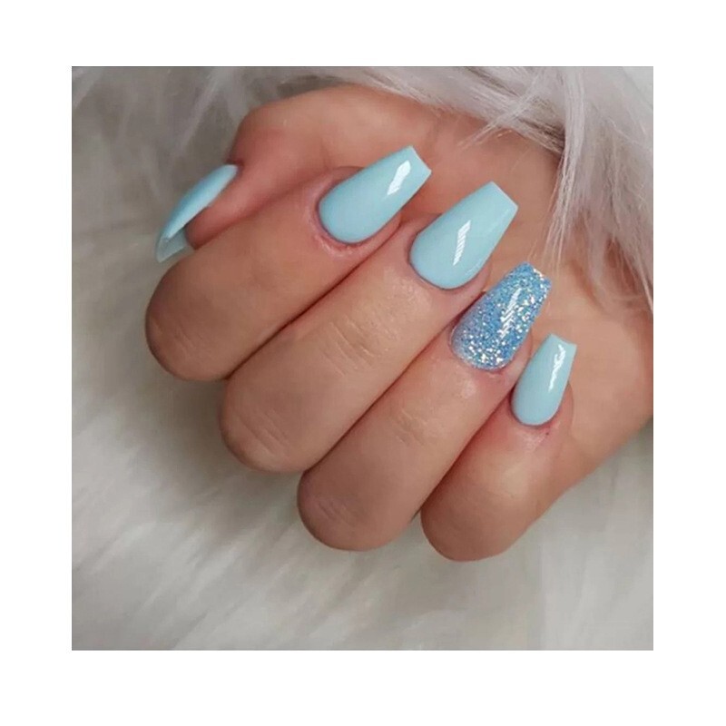 Ballerina Coffin Fake Nails Flat Full Cover Artificial False Nail Tips 500pcs