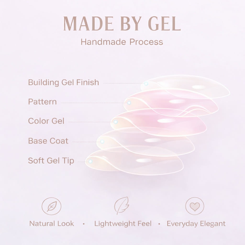 Press On Nails Burgundy Red Almond Shape Set with Nail Glue & Adhesive Tabs