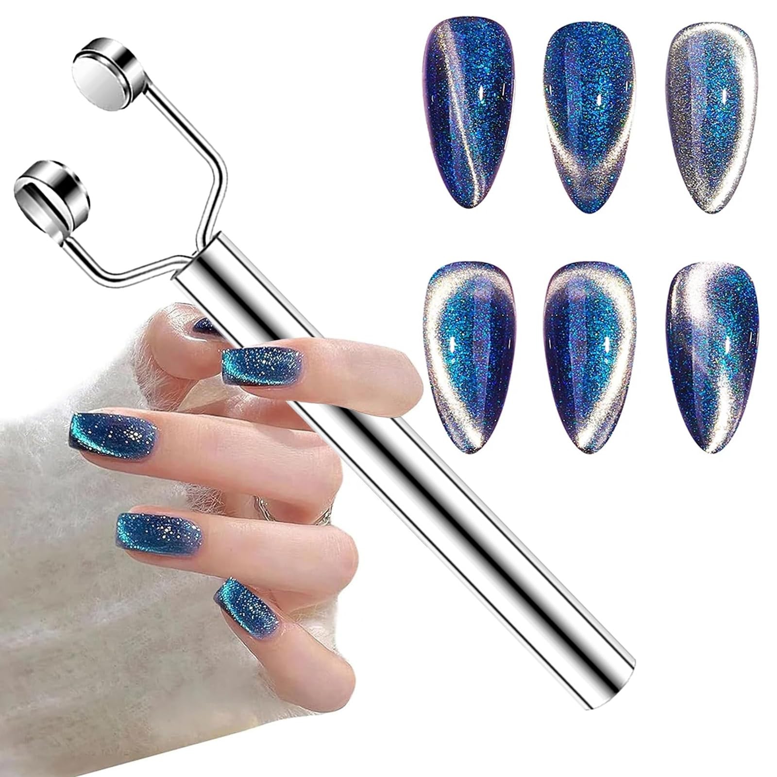 3-in-1 Cat Eye Nail Magnet Stick Double Head Gel Polish Tool