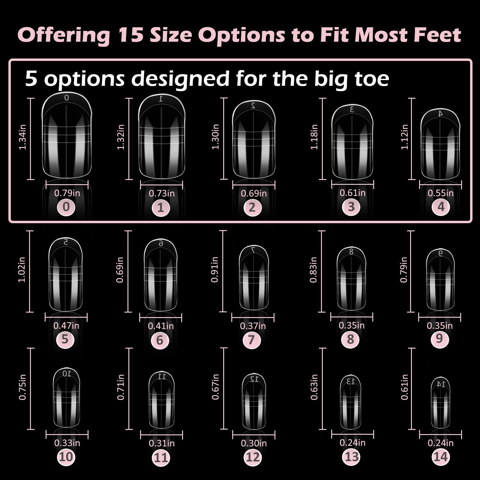 300pcs Toe Nail Dual Forms for Poly Gel Toenail Extension, Reusable Full Cove…