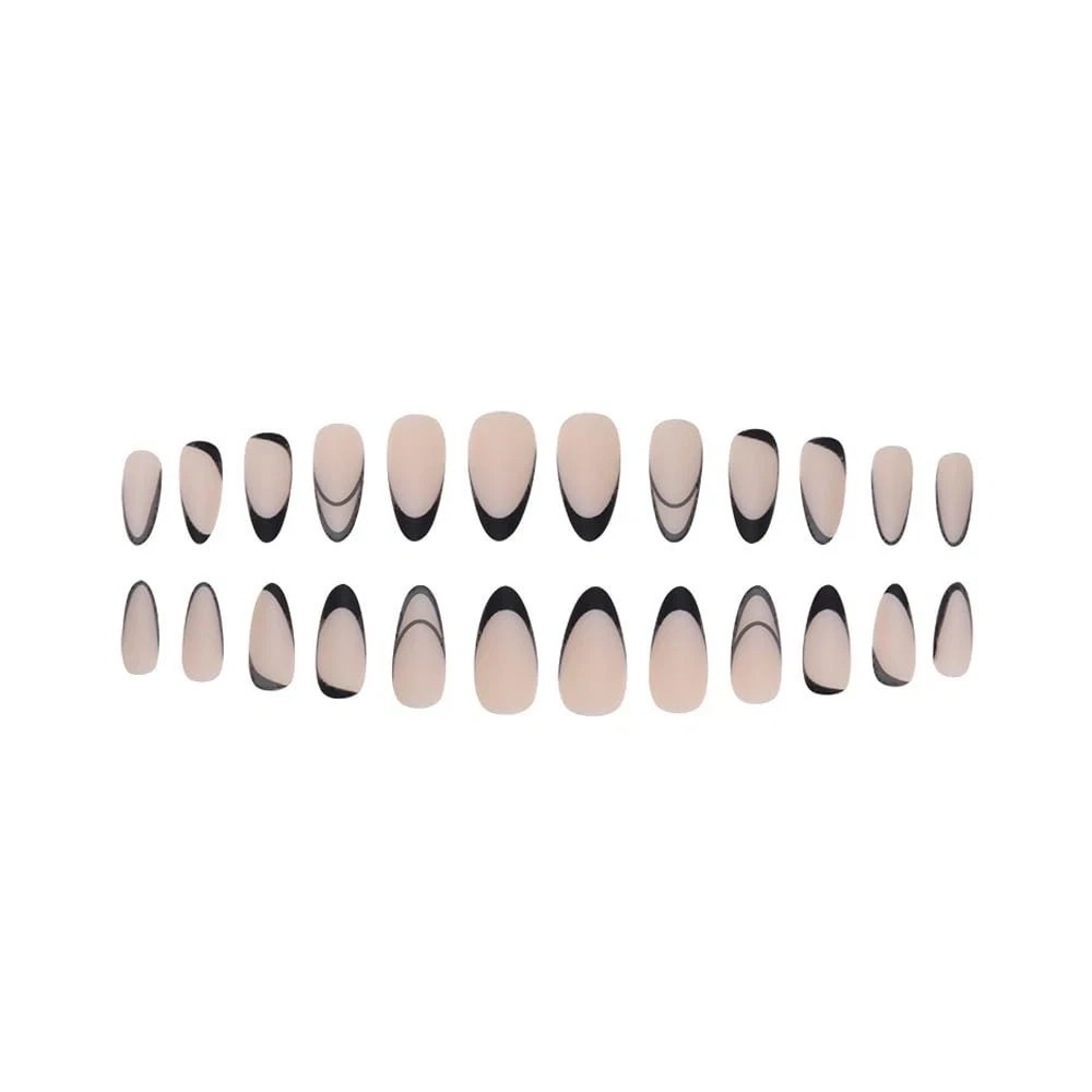 Secret Lives Reusable Artifical Fake False Press on Nails Translucent Matte 24