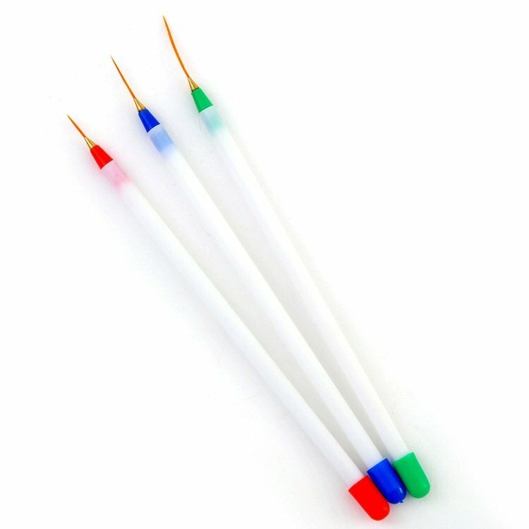3 PCS ACRYLIC NAIL ART LINER PAINTING DRAWING PEN BRUSH TOOLS