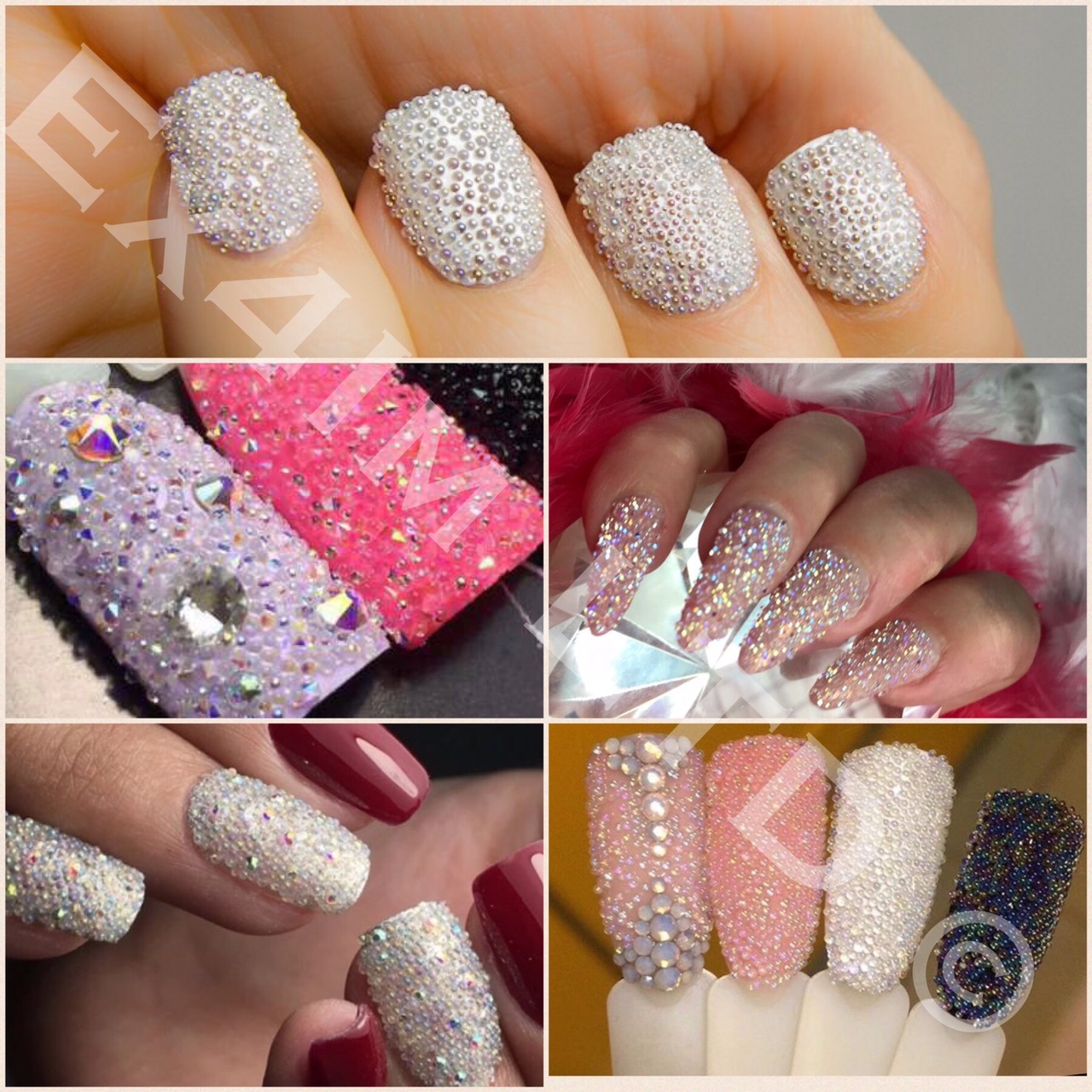 0.6mm AB Crystal Glass Caviar Beads Tiny 3D Micro Pixie Mermaid Nails Art Hot