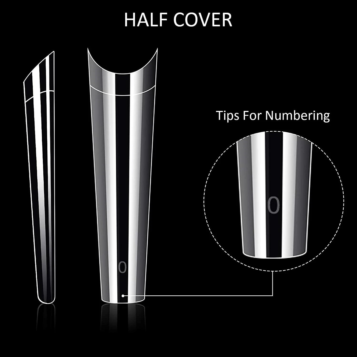 XXL Long 500 pcs Coffin No C Curve Acrylic Nail Tips Ships Natural Best Seller