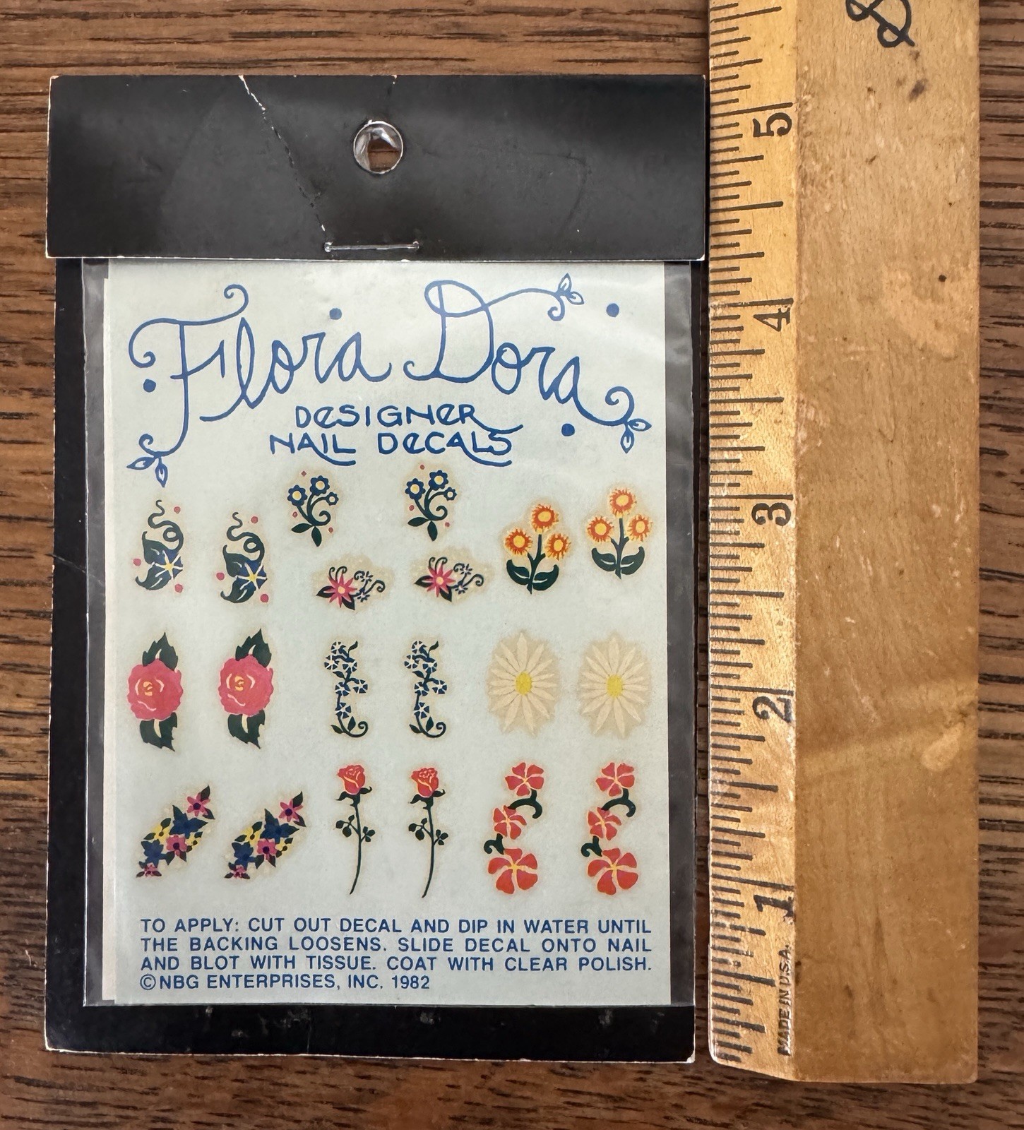 Vintage 1982 Ambassador Super Stickers Fingernail Roses, Daisies, Flowers NOS