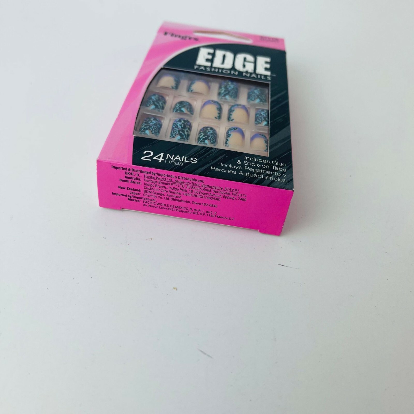 Set of 3 Fing’rs Edge Fashion Nails w/ Glue &Stick-On Tabs 24 Nails-31112