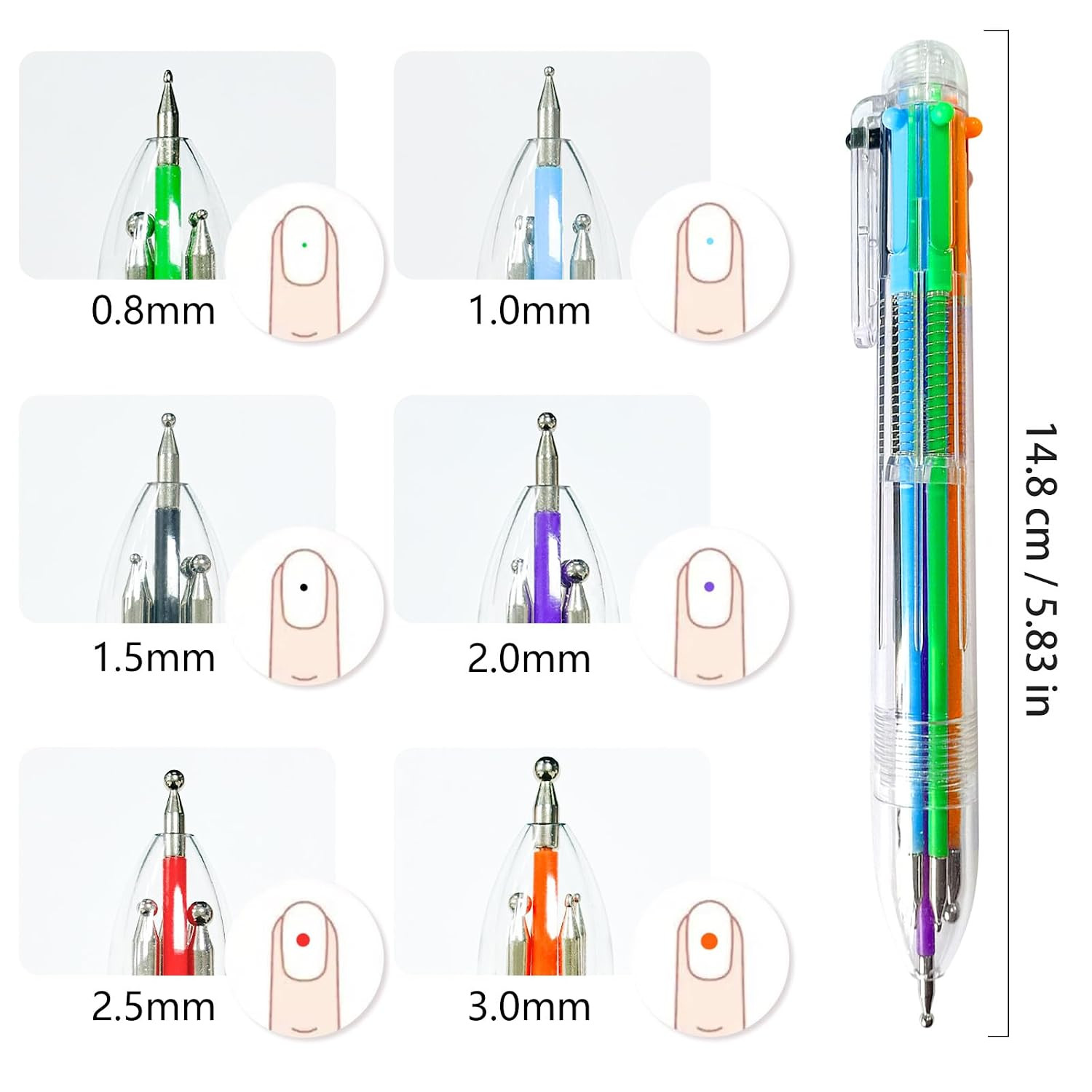 Nail Dotting Pen Nail Art 6 in 1 Dotting Tools in Ballpoint Pen Design Nail Art