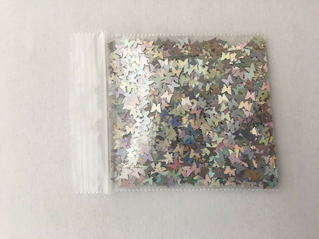 Solvent Resistant BUTTERFLY shape Glitter (Silver) Nail Art Face Crafts 1tsp US