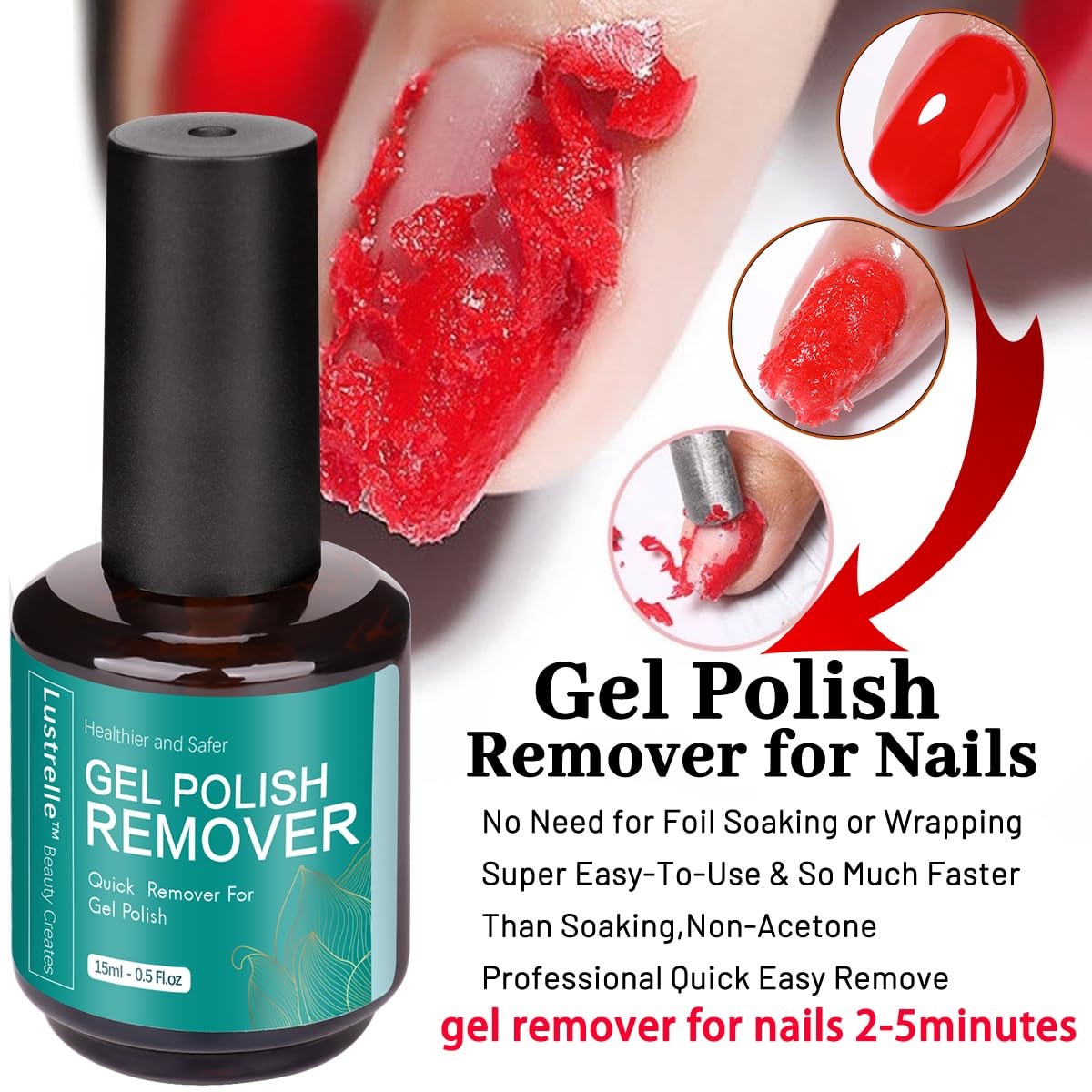 Lustrelle Gel Nail Polish 0.5 Fl Oz (Pack of 1), 1)