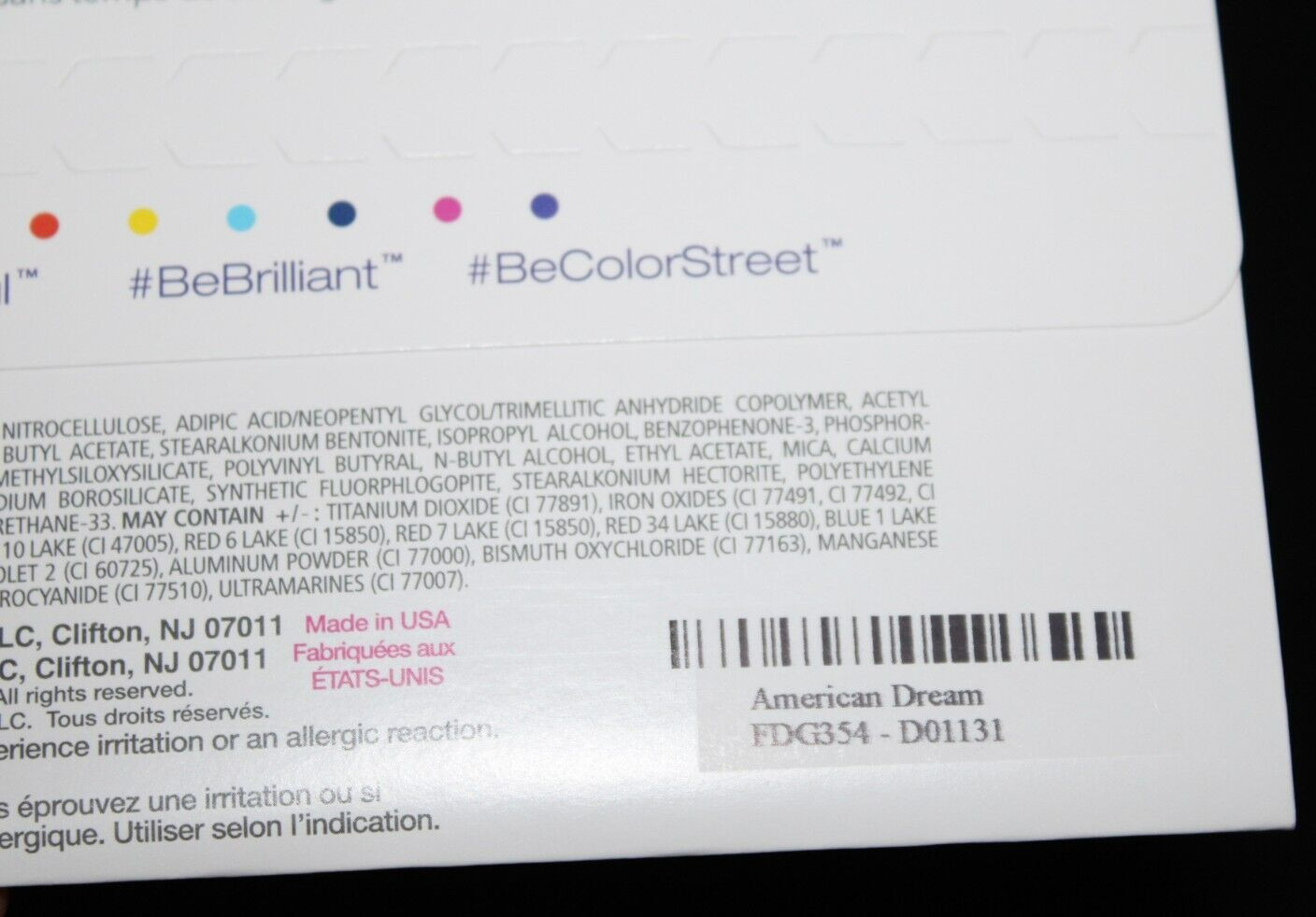 Color Street Red White Blue Patriotic 4th of July American Dream Nail Polish-BR1