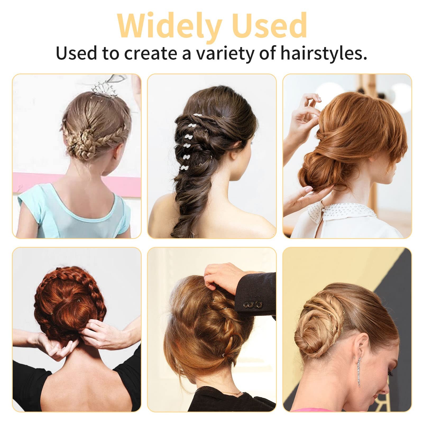Cehony U Shaped Hair Pins, 200 Count for Women 1 (Pack of 200), Blonde